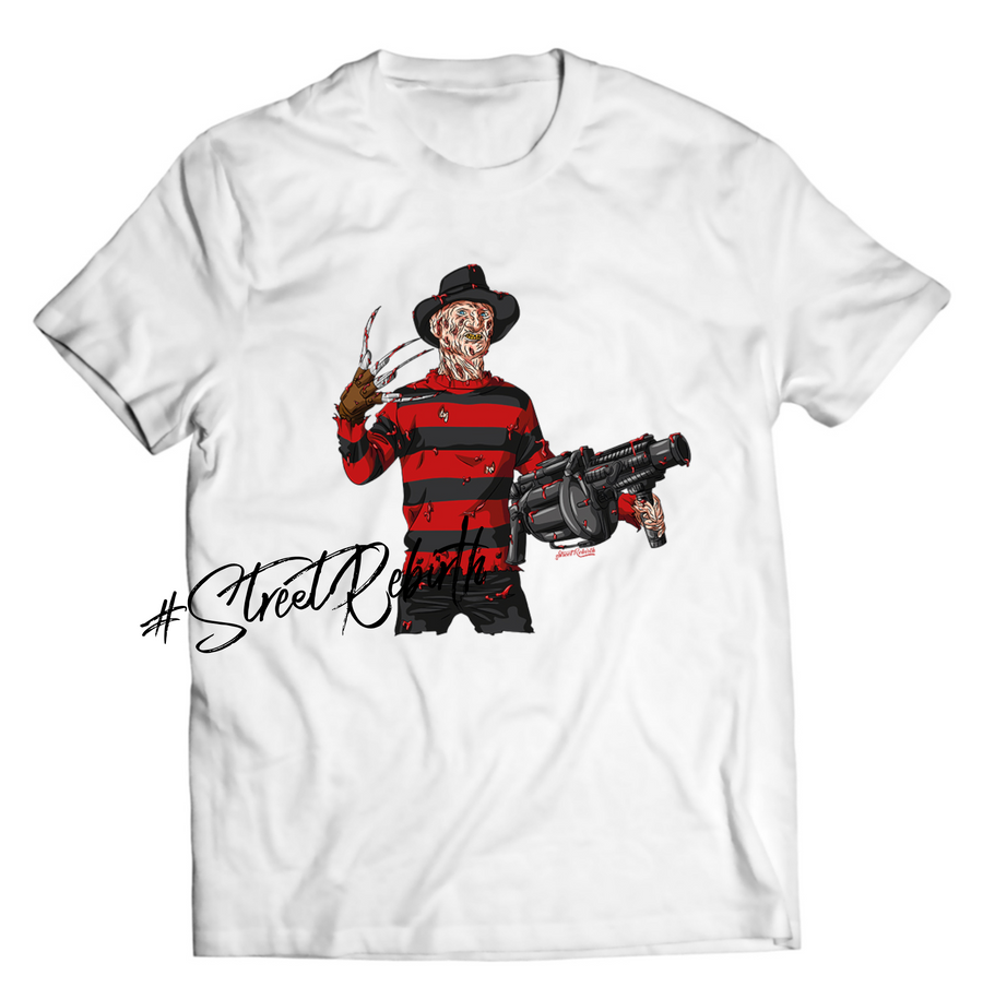 Unisex graphic T-shirt featuring an original spooky humorous retro illustration