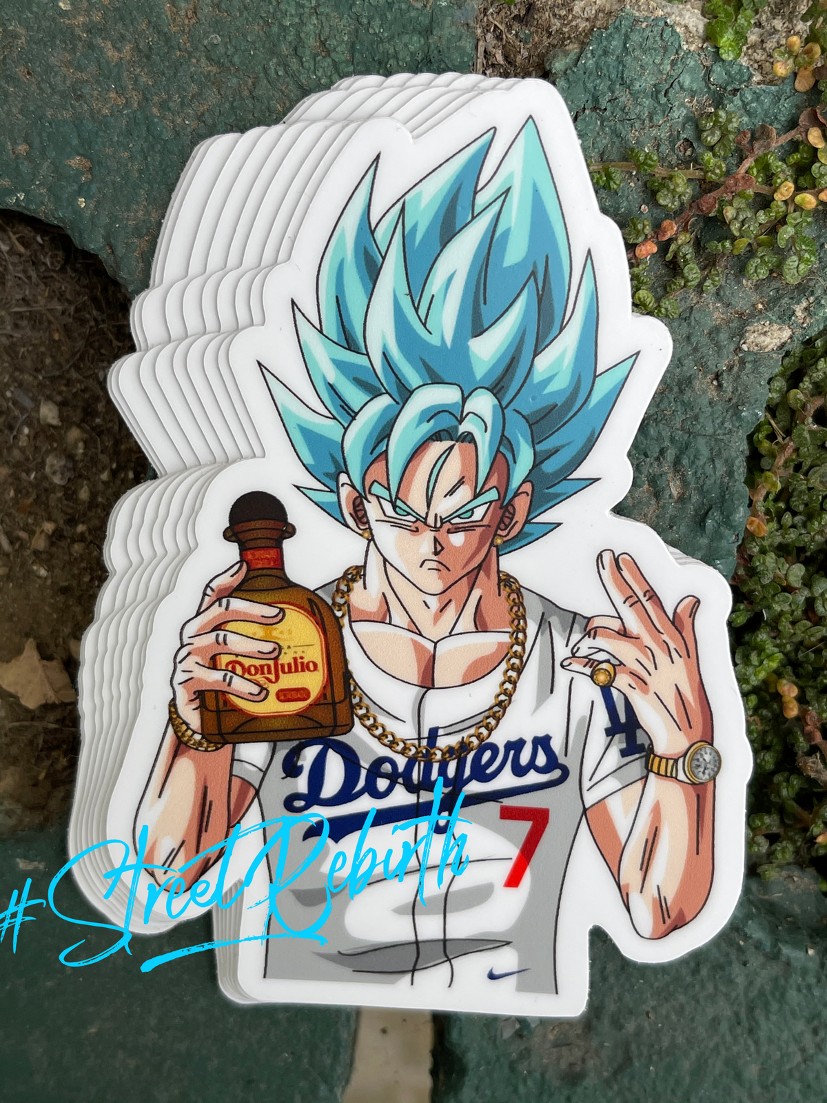 Goku Baseball Mashup Anime Baseball Sticker – One 4 Inch Water Proof Vinyl Sticker – For Hydro Flask, Skateboard, Laptop, Planner, Car, Collecting, Gifting