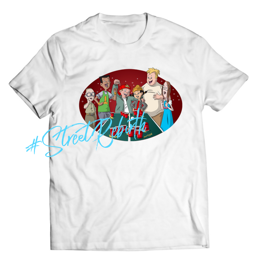 Unisex graphic T-shirt featuring an original humorous retro illustration