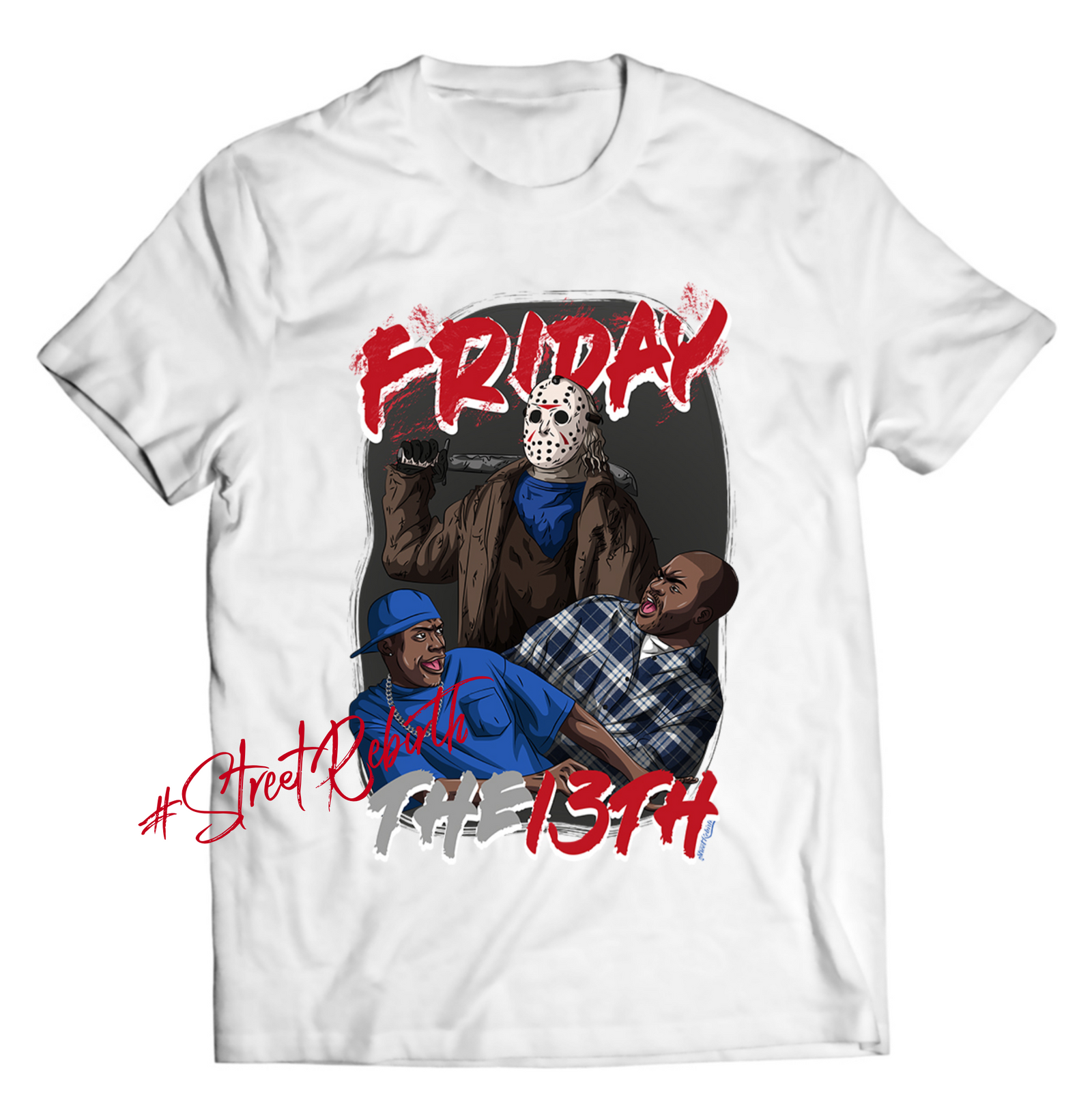 Daaaamn, Jason! – Friday the 13th x Friday Mashup Graphic Tee (Horror Comedy Crossover Shirt)