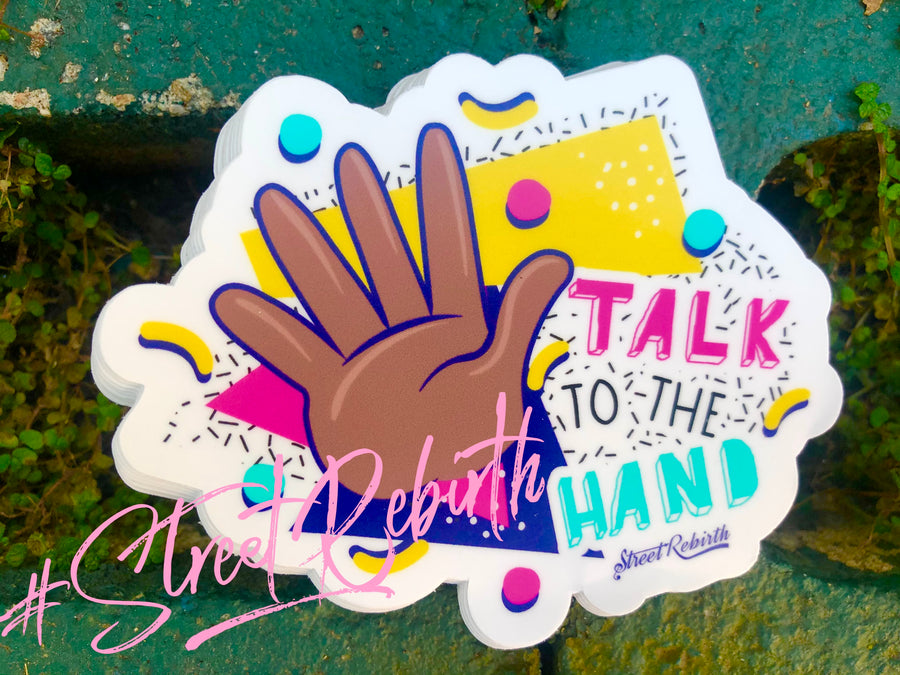 Waterproof vinyl sticker featuring an original humorous retro illustration