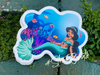 1 Jas The Mermaid Sticker – One 4 Inch Water Proof Vinyl Sticker – For Hydro Flask, Skateboard, Laptop, Planner, Car, Collecting, Gifting