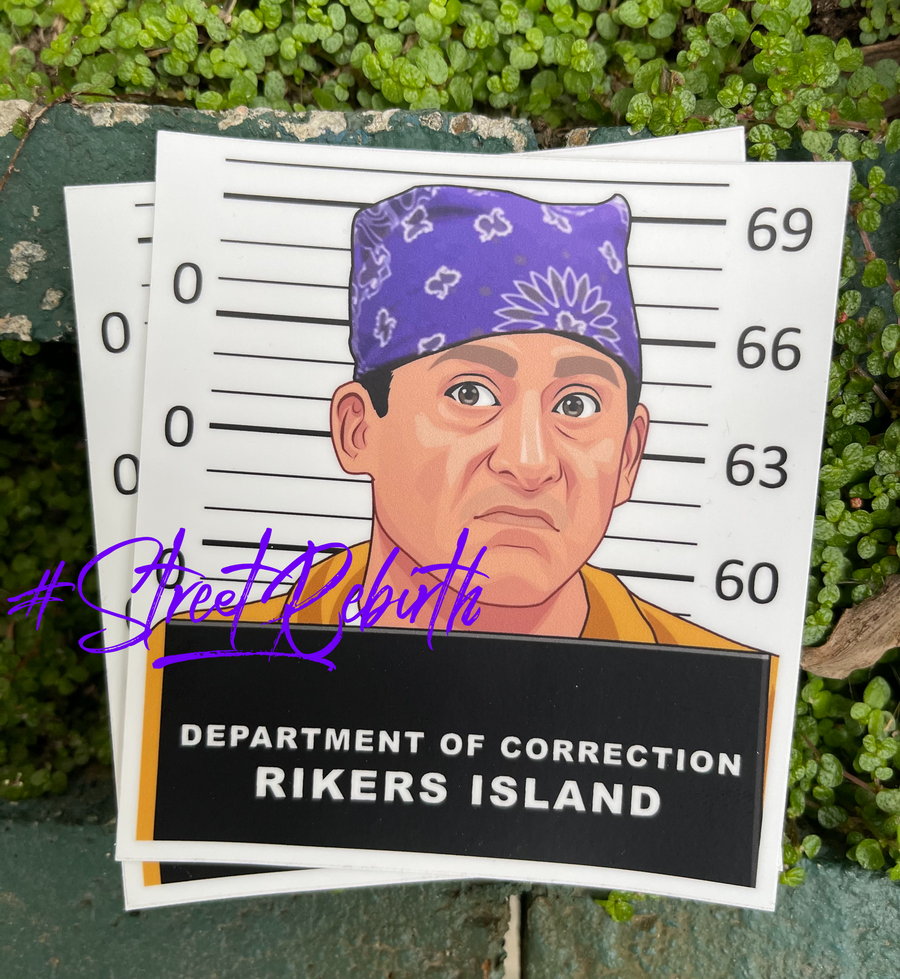 Waterproof vinyl sticker featuring an original humorous illustration