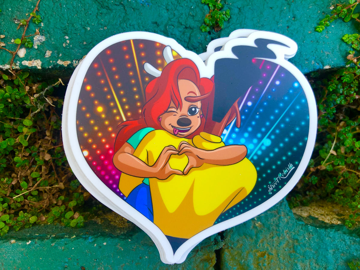 Roxanne Crushing on Powerline Vinyl Sticker – Whimsical A Goofy Movie Tribute