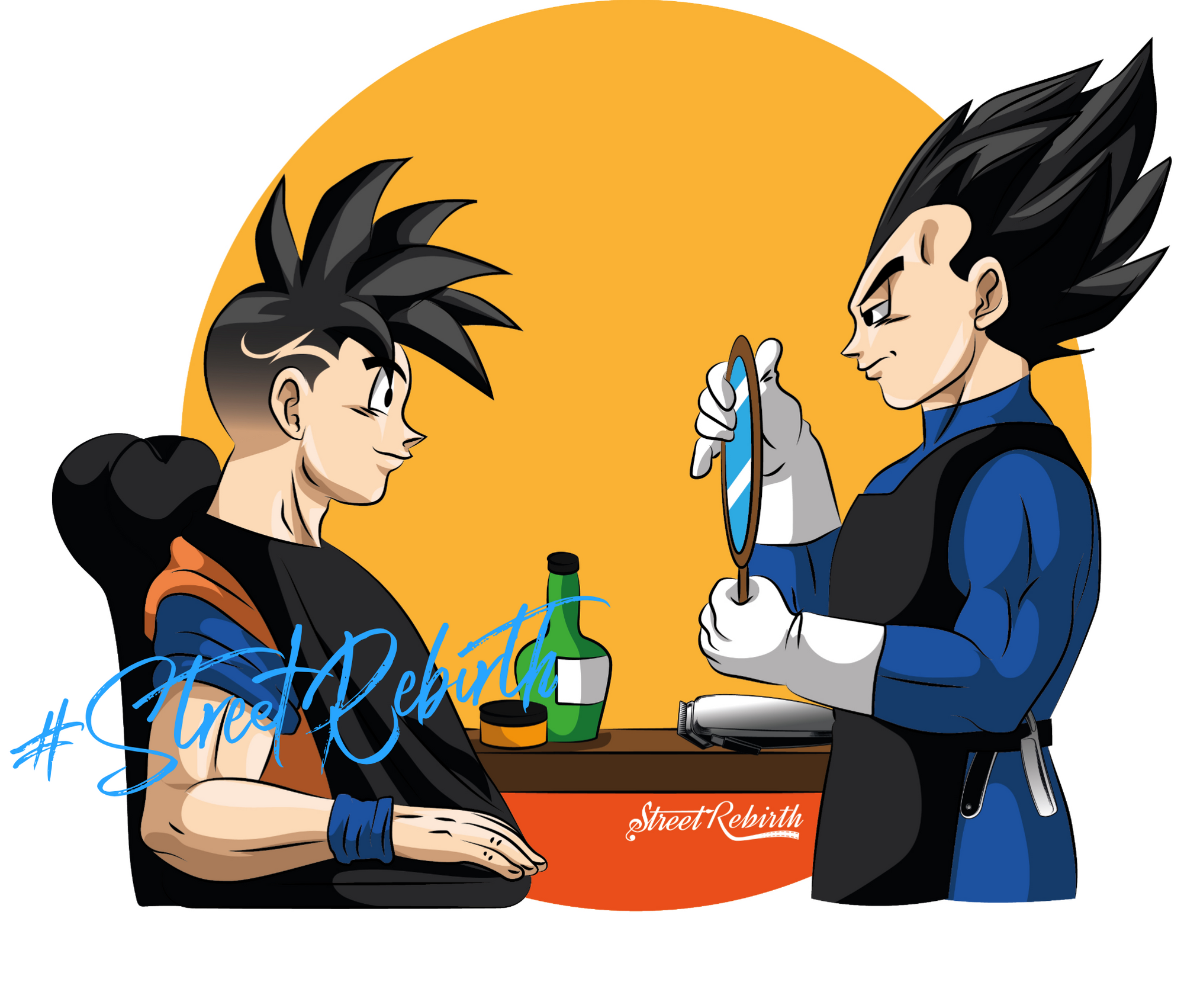 DBZ Barber Vinyl Sticker – For Hydro Flask, Skateboard, Laptop, Planner, Car, Collecting, Gifting