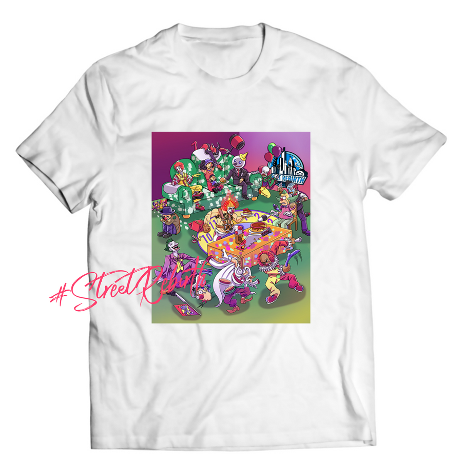 Unisex graphic T-shirt featuring an original spooky humorous illustration