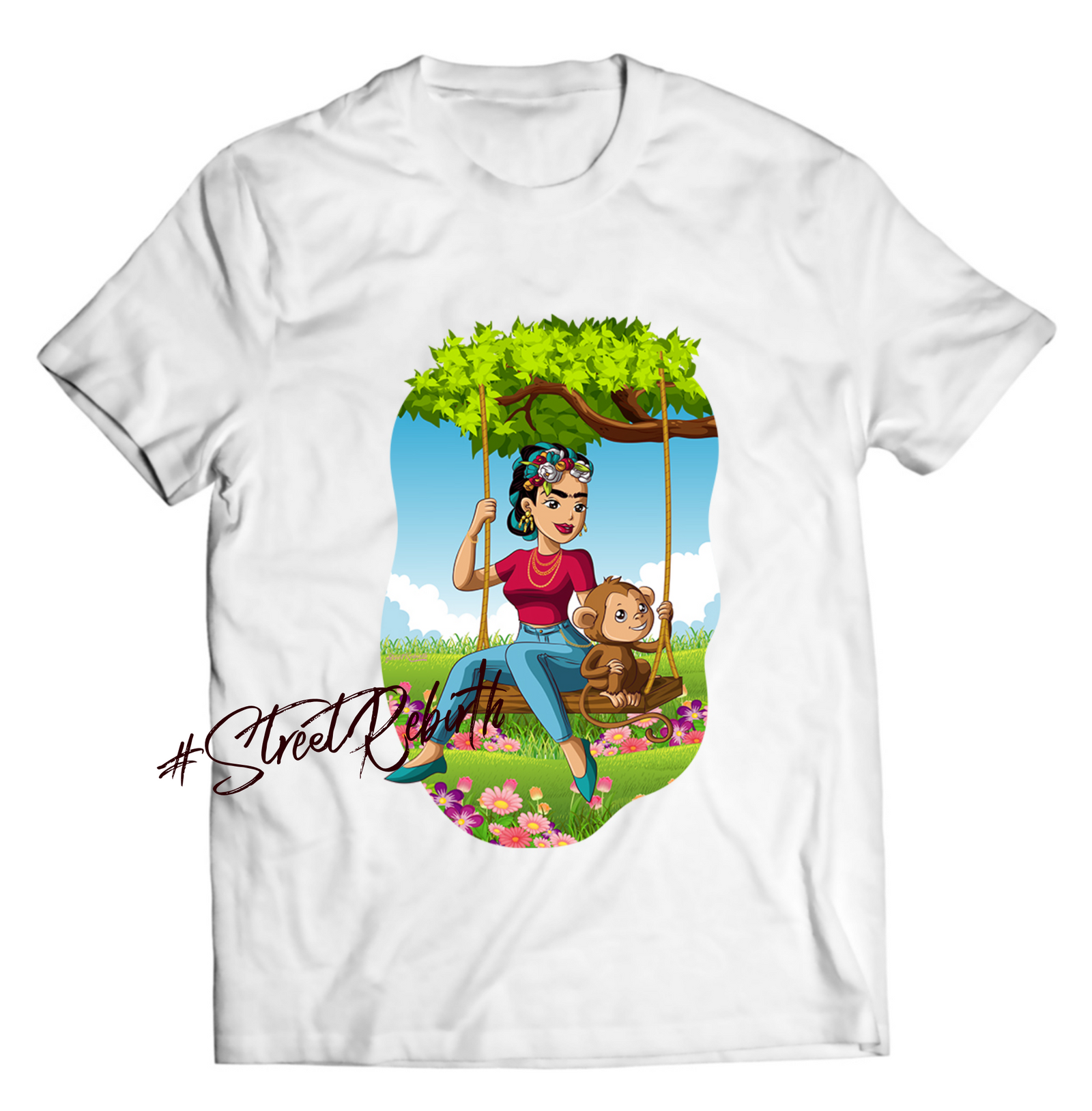 Swinging With Monkey Shirt - Direct To Garment Quality Print - Unisex Shirt - Gift For Him or Her