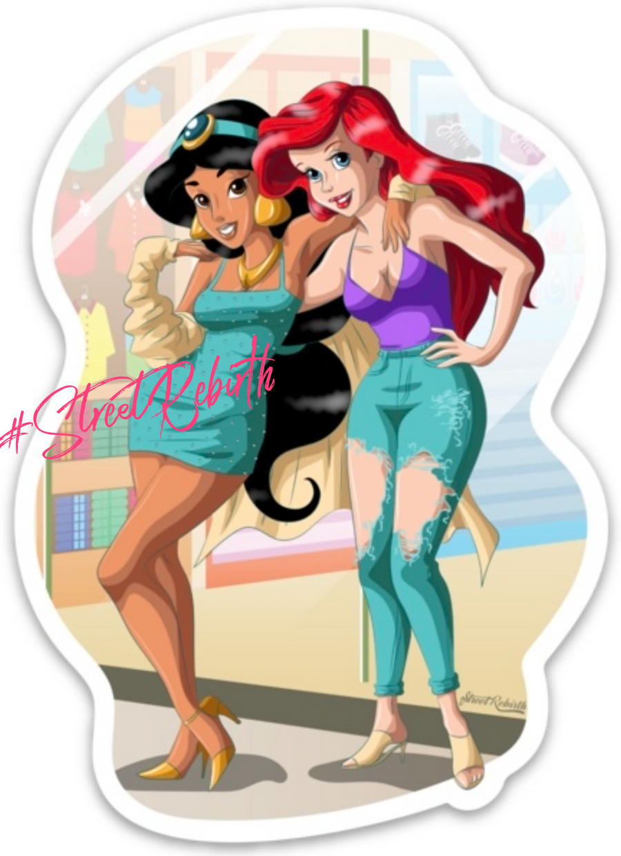 Waterproof vinyl sticker featuring an original humorous illustration