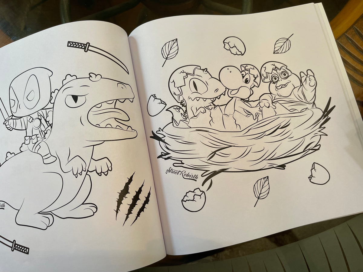 Street Rebirth Coloring Book Vol 1 - Quotes And Coloring - 28 Designs To Color, 14 Quotes - 10x10 Size