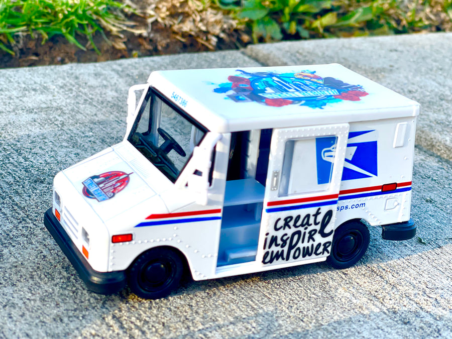 Collectible scale model delivery truck with detailed exterior graphics
