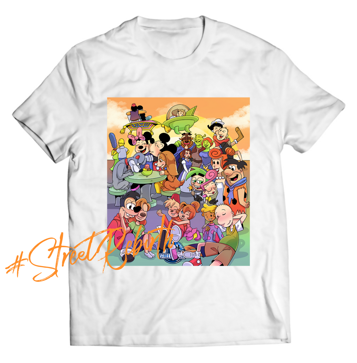 Cartoon Couple Cookout – Iconic Picnic of Love Shirt (Unisex Graphic Tee, Nostalgic Couples Crossover)