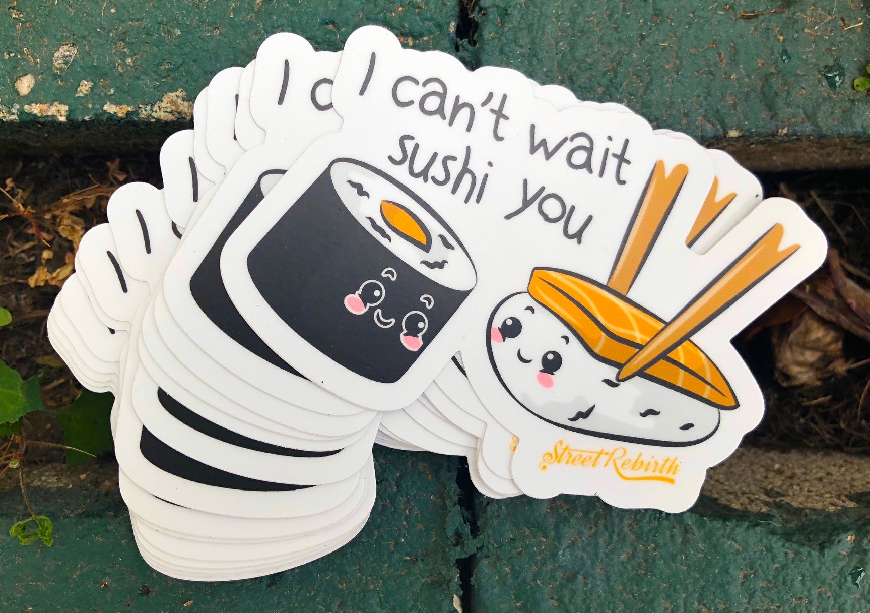 1 I Can't Wait Sushi You Sticker – One 4 Inch Water Proof Vinyl Sticker – For Hydro Flask, Skateboard, Laptop, Planner, Car, Collecting, Gifting