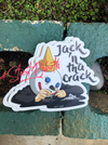 1 Jack&#39;n tha crack  Sticker – One 4 Inch Water Proof Vinyl Sticker – For Hydro Flask, Skateboard, Laptop, Planner, Car, Collecting, Gifting