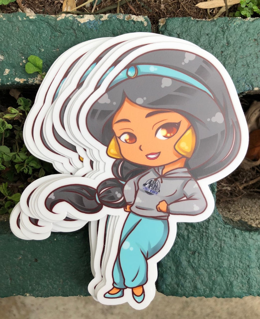 Waterproof vinyl sticker featuring an original streetwear illustration