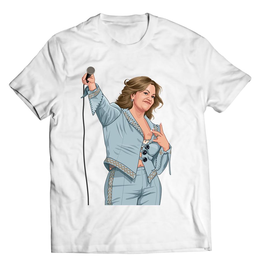 Unisex graphic T-shirt featuring an original music cultural illustration