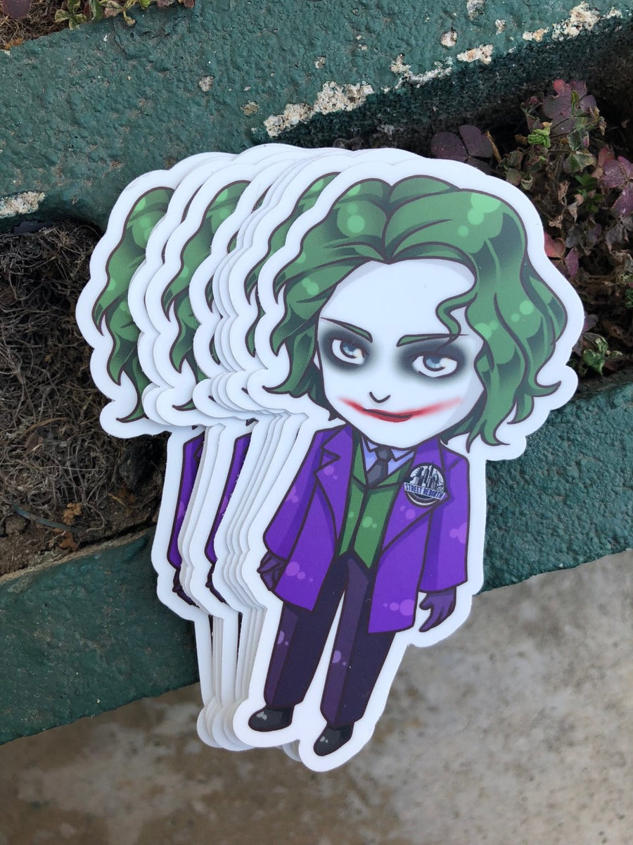 Waterproof vinyl sticker featuring an original spooky humorous cute illustration
