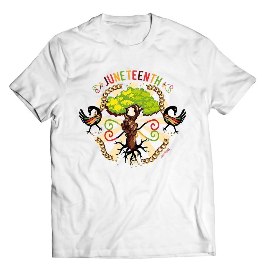 Unisex graphic T-shirt featuring an original colorful illustration