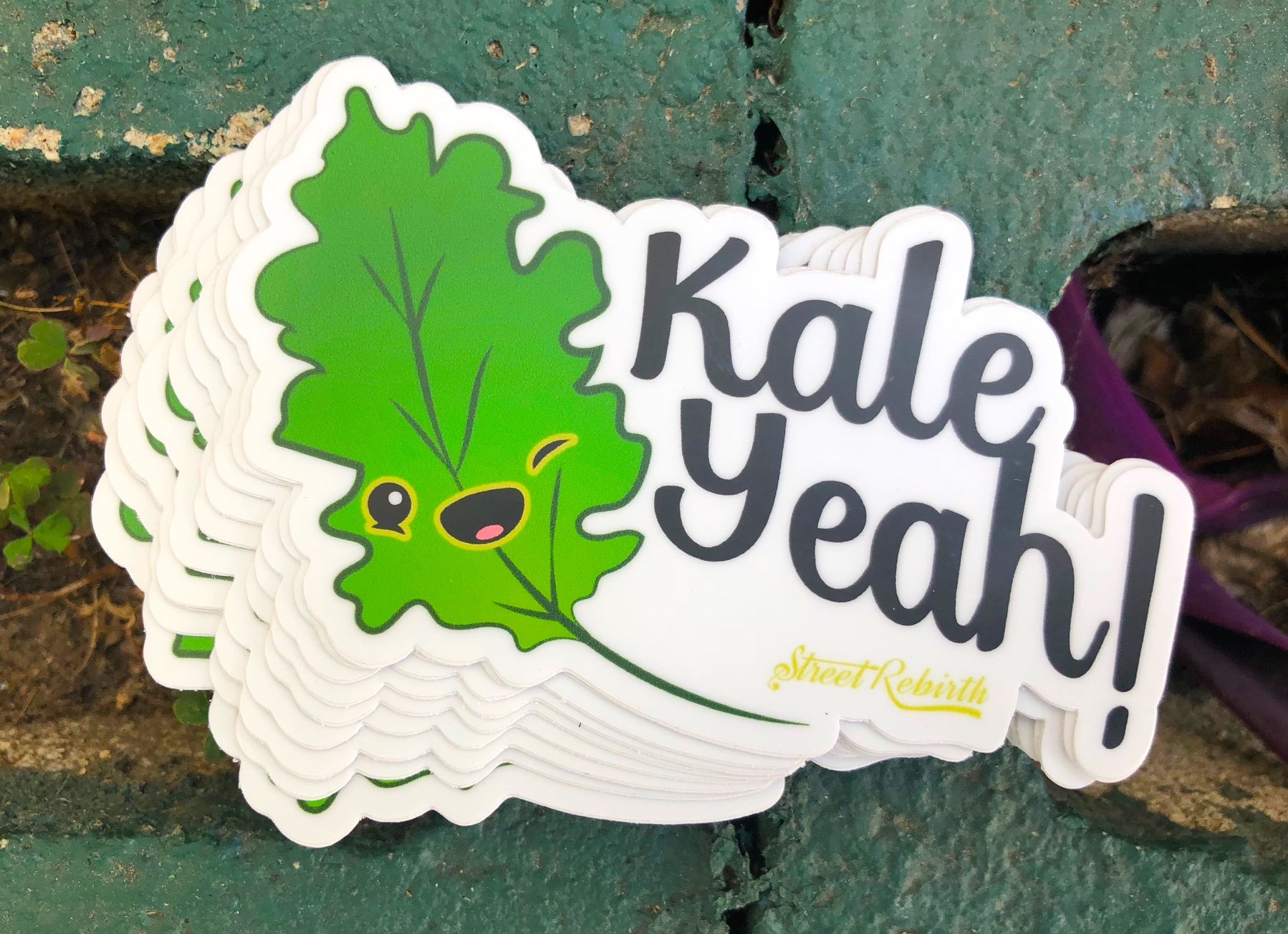 1 Kale Yeah!  Sticker – One 4 Inch Water Proof Vinyl Sticker – For Hydro Flask, Skateboard, Laptop, Planner, Car, Collecting, Gifting