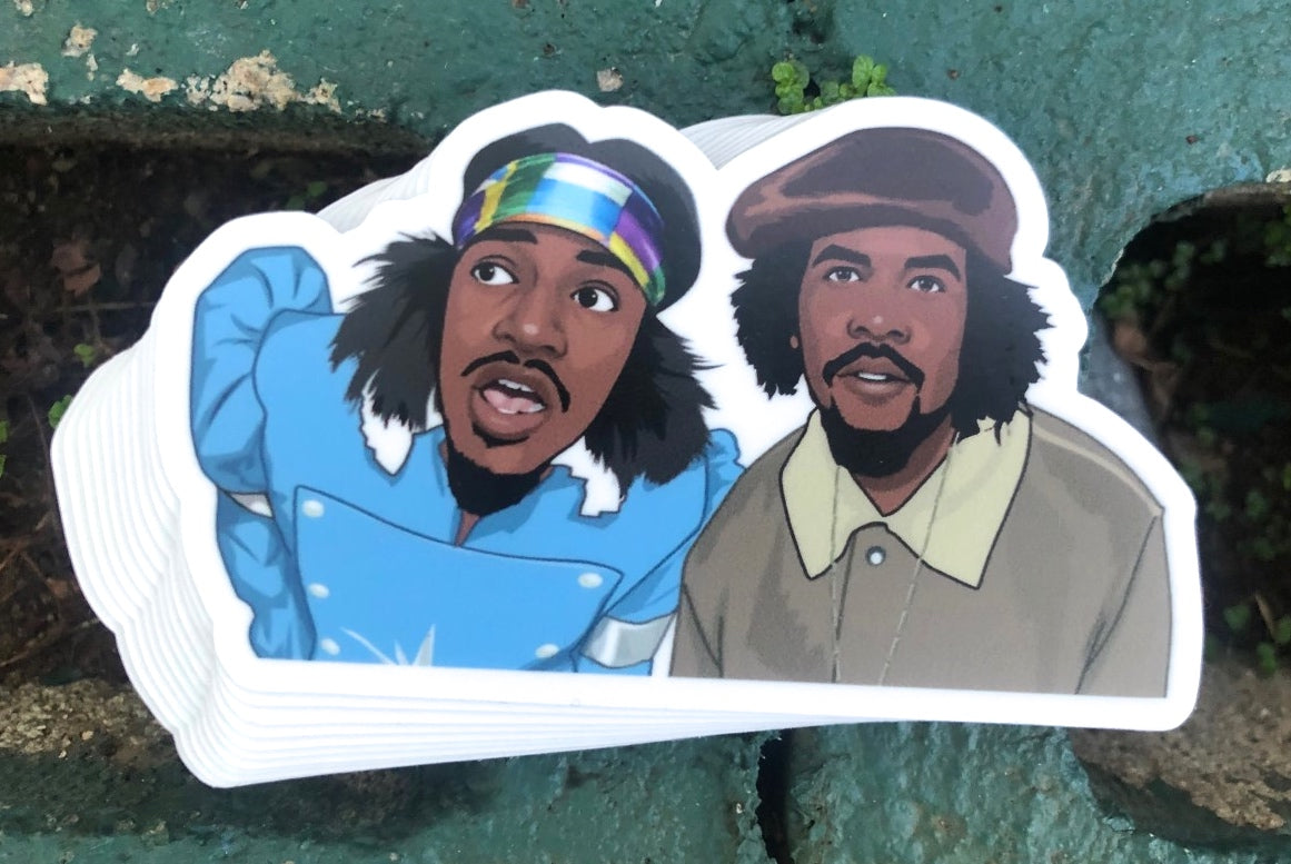 OutKast Rapping Vinyl Sticker – Iconic Duo in Action