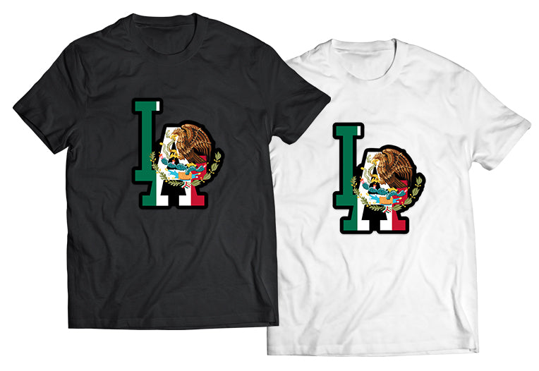 Mexican Flag LA Shirt - Direct To Garment Quality Print - Unisex Shirt - Gift For Him or Her