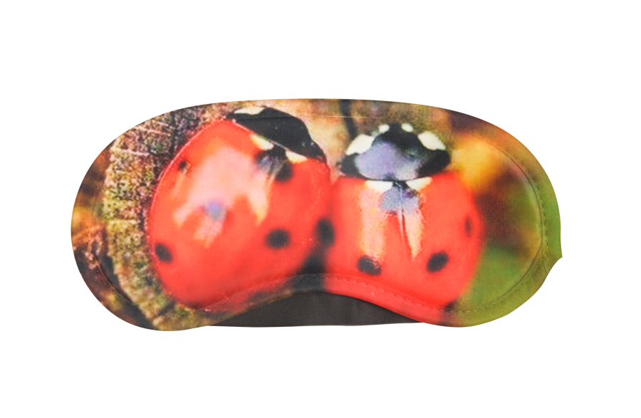 Reusable sleep eye mask with an original humorous printed design