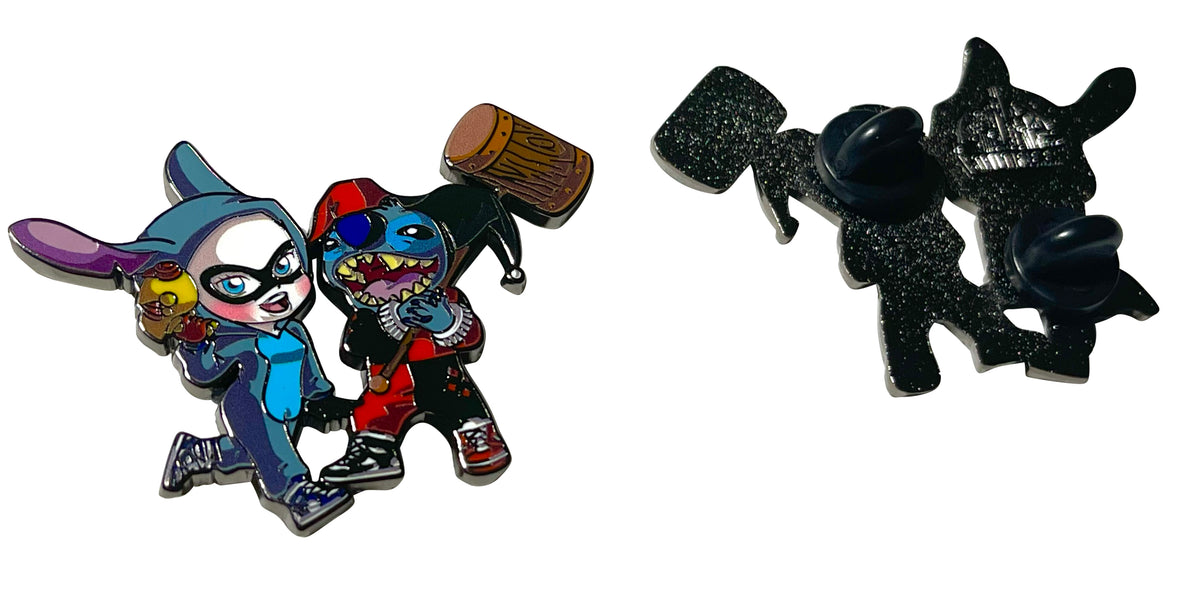 Stitch and Harley Enamel Pin – Mischievous Mashup with a Bang