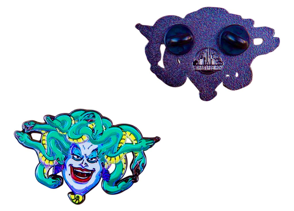 Ursula Medusa Enamel Pin – A Sinister Mashup of Sea Witch and Gorgon