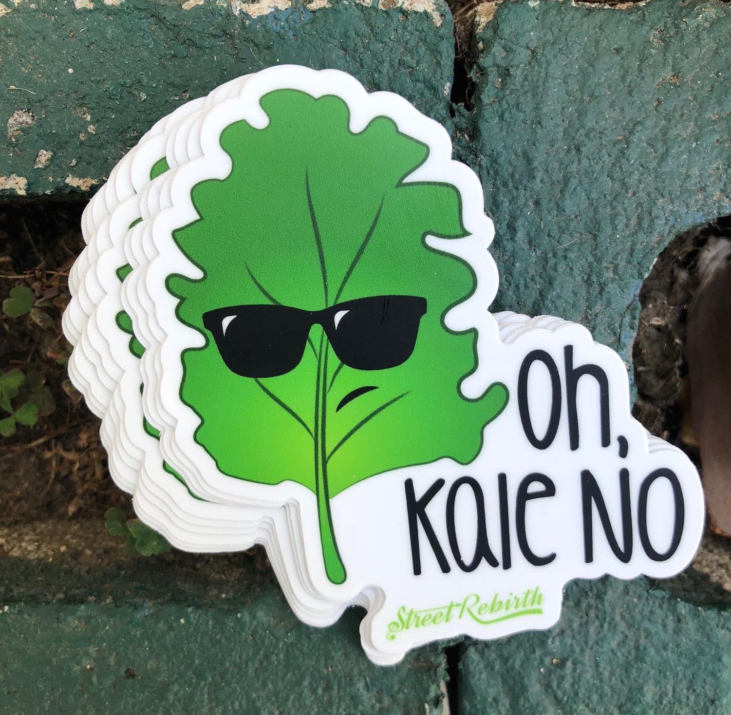 1 Oh kale no Sticker – One 4 Inch Water Proof Vinyl Sticker – For Hydro Flask, Skateboard, Laptop, Planner, Car, Collecting, Gifting