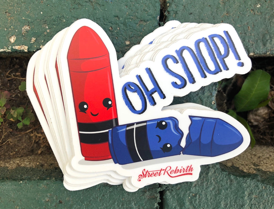 Waterproof vinyl sticker featuring an original colorful illustration
