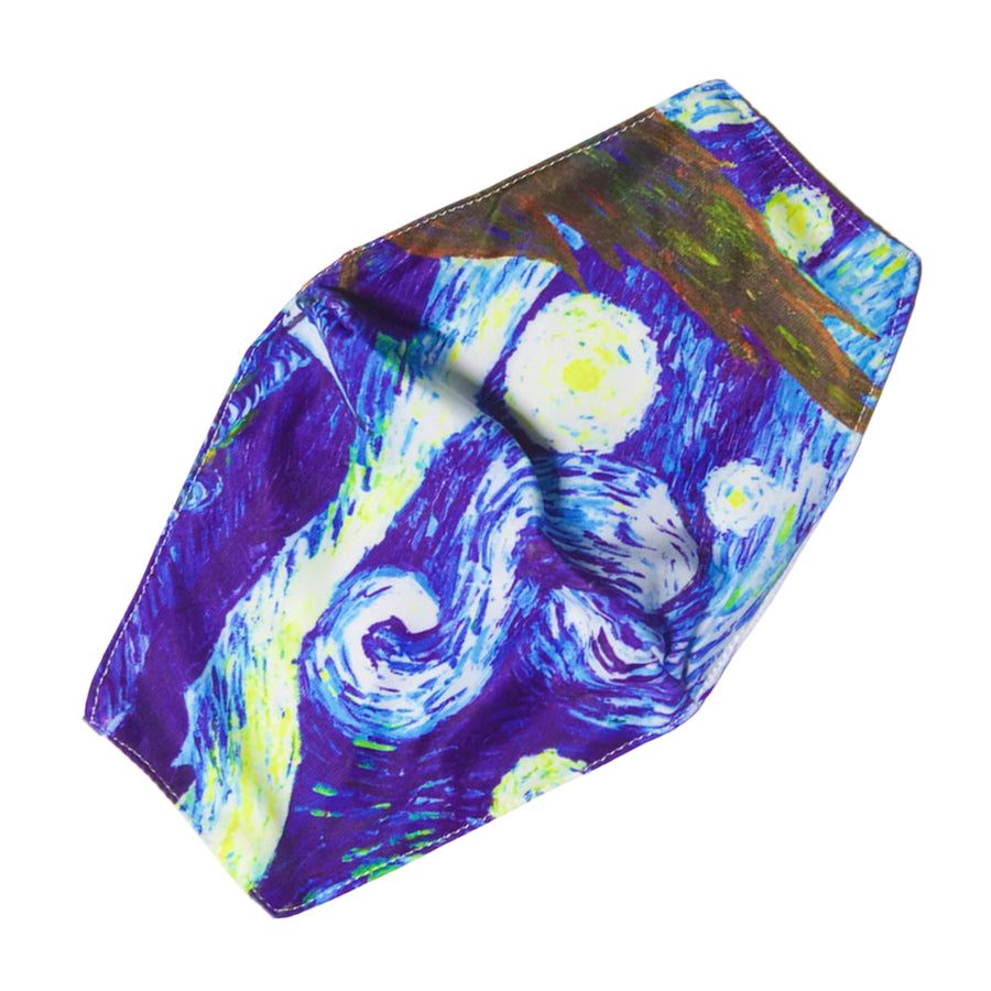 Reusable fashion face mask with an original colorful printed design