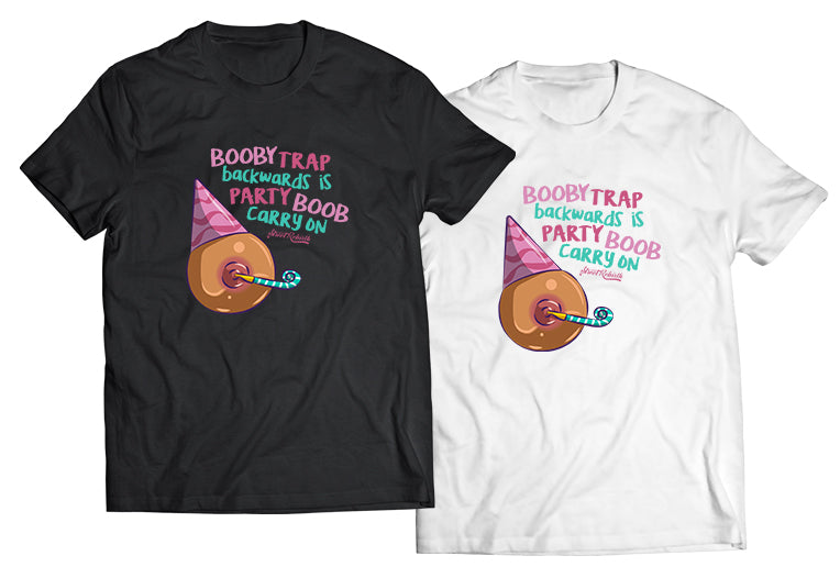 Booby Trap Party Boob Shirt - Direct To Garment Quality Print - Unisex Shirt - Gift For Him or Her