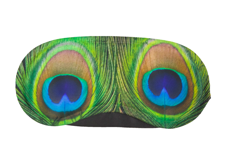 Reusable sleep eye mask with an original humorous printed design