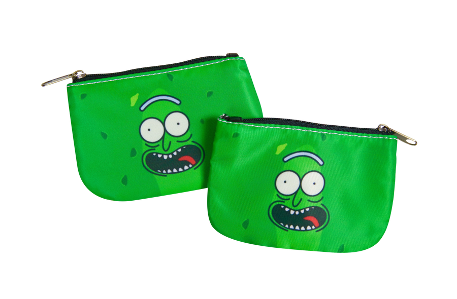 Compact coin purse with an original humorous printed design