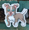 1 Pitbull Sticker – One 4 Inch Water Proof Vinyl Sticker – For Hydro Flask, Skateboard, Laptop, Planner, Car, Collecting, Gifting
