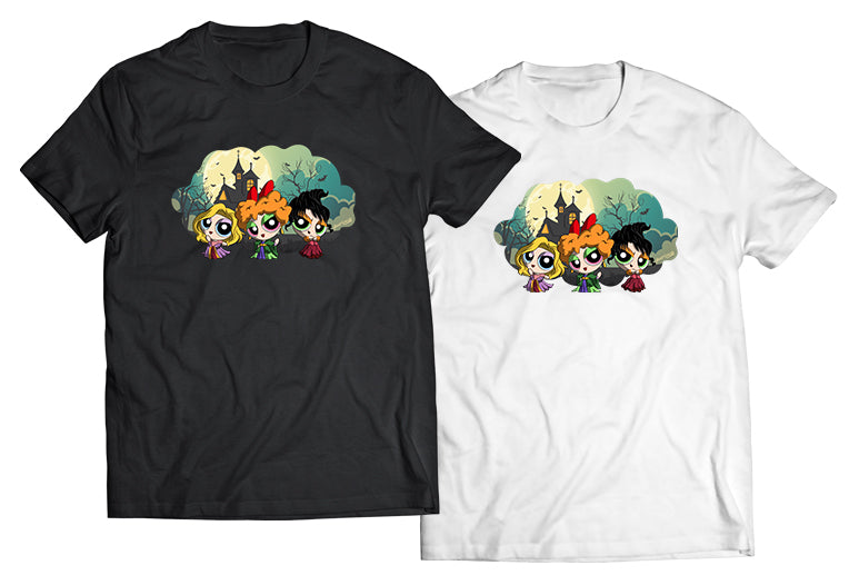 Powerpuff Girls As Hocus Pocus Halloween Costumes Series Shirt - Direct To Garment Quality Print - Unisex Shirt - Gift For Him or Her
