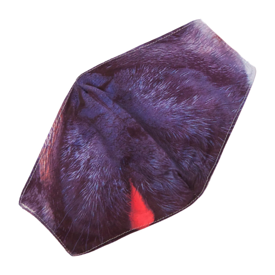Reusable fashion face mask with an original animal-themed humorous printed design