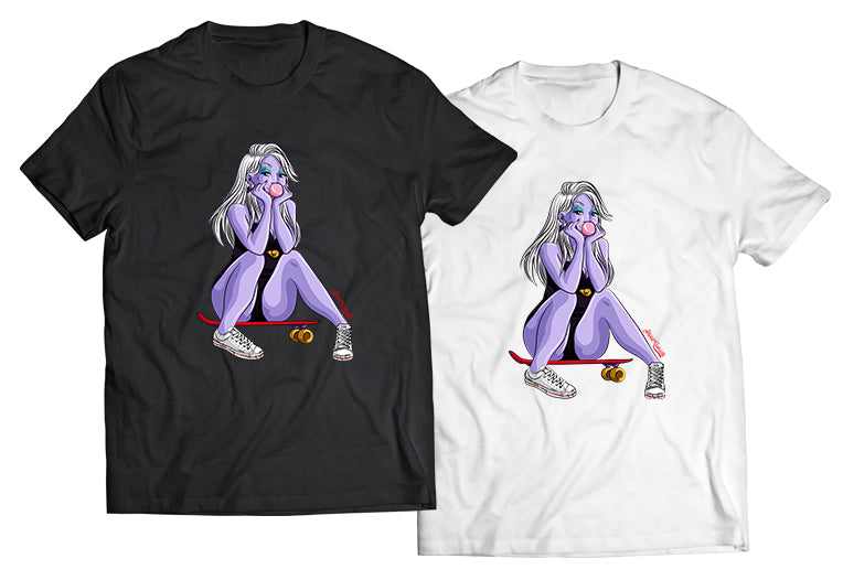 Purple Octopus Skater Shirt - Direct To Garment Quality Print - Unisex Shirt - Gift For Him or Her