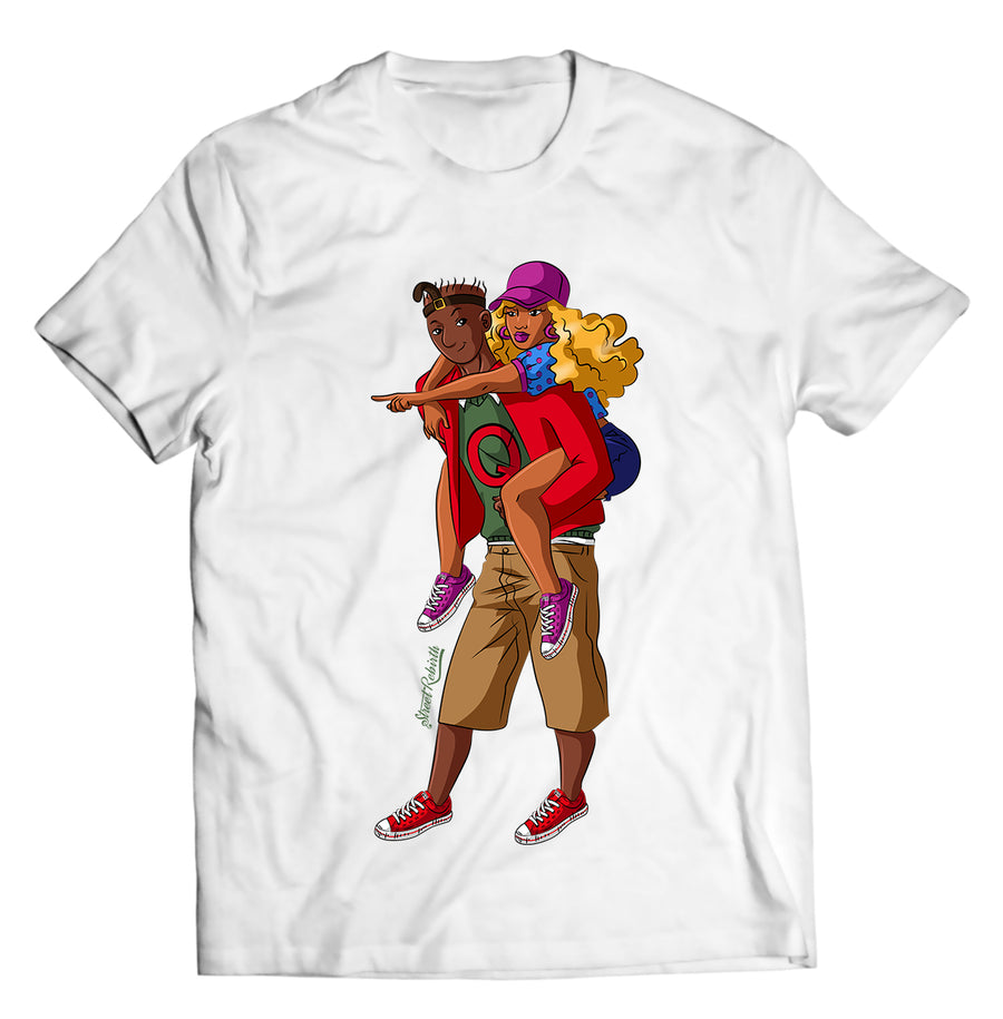Unisex graphic T-shirt featuring an original retro cartoon-style illustration