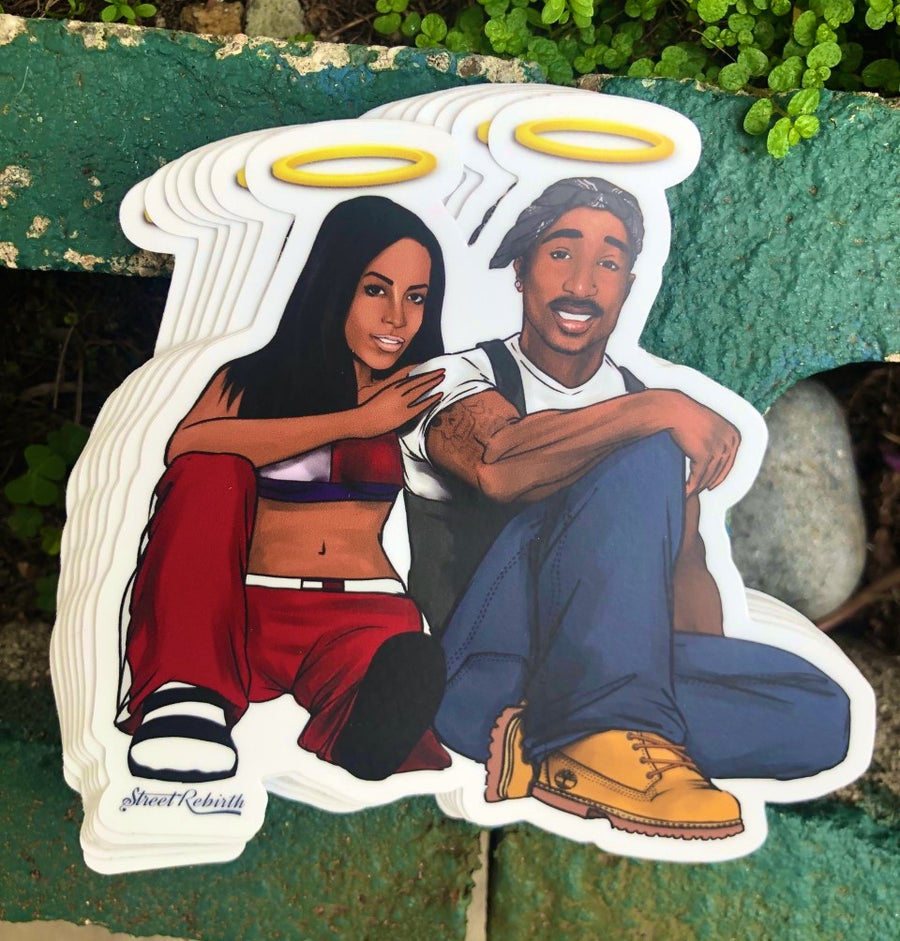 Waterproof vinyl sticker featuring an original hip hop illustration