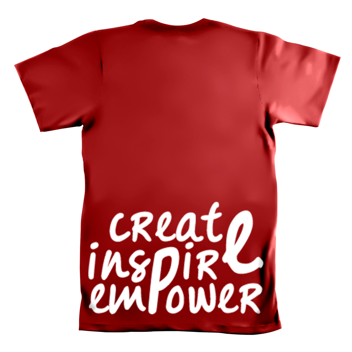 Red Shirt with Blue Logo- Street Rebirth Signature Brand - Create inspire Empower