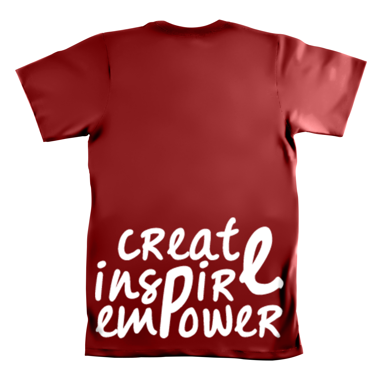 Red Shirt with Blue Logo- Street Rebirth Signature Brand - Create inspire Empower