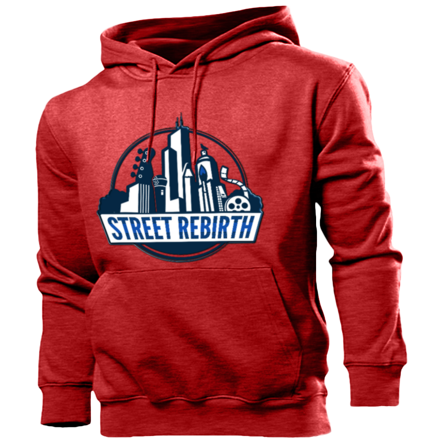 Pullover hoodie with an original colorful design