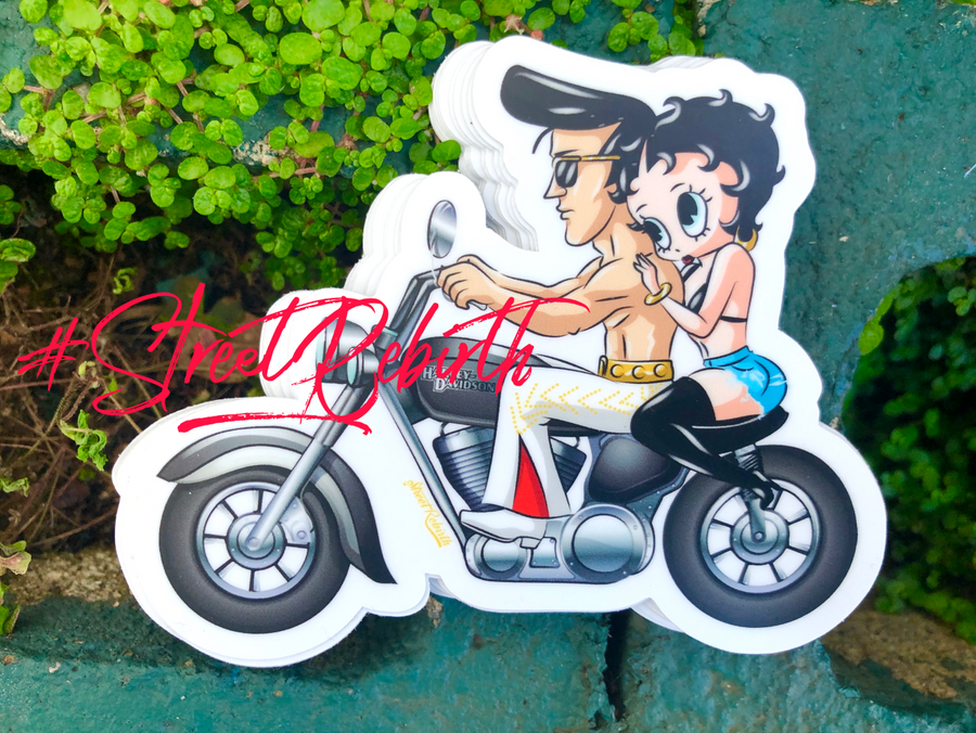 Ride til the wheels fall off motivational hustle quote sticker