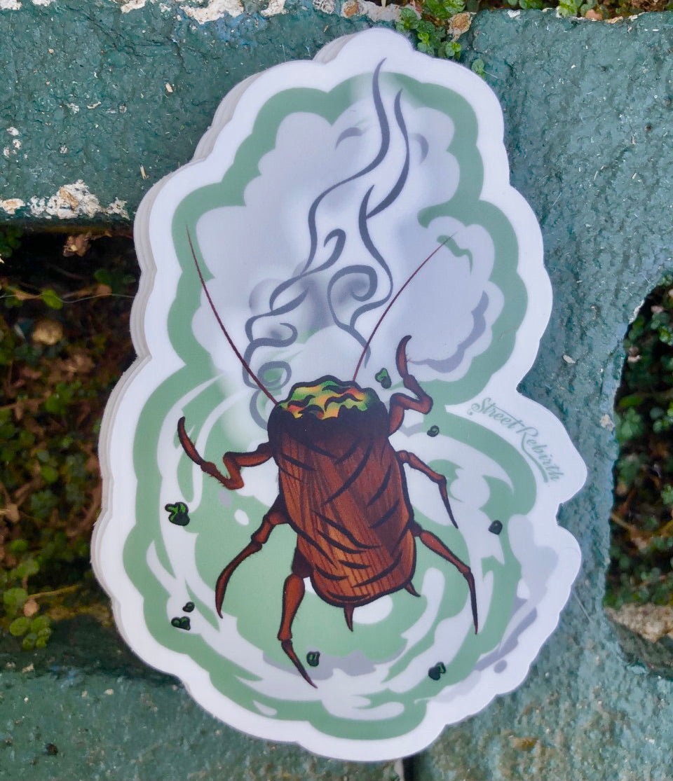 Sticker Roach Weed Roach Sticker – One 4 Inch Water Proof Vinyl Sticker – For Hydro ...