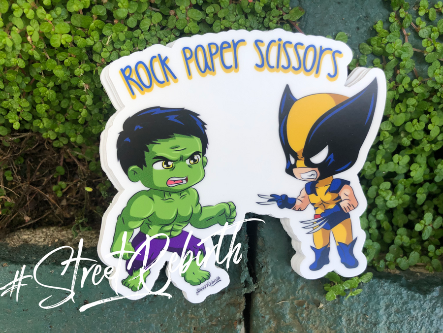 Waterproof vinyl sticker featuring an original humorous illustration