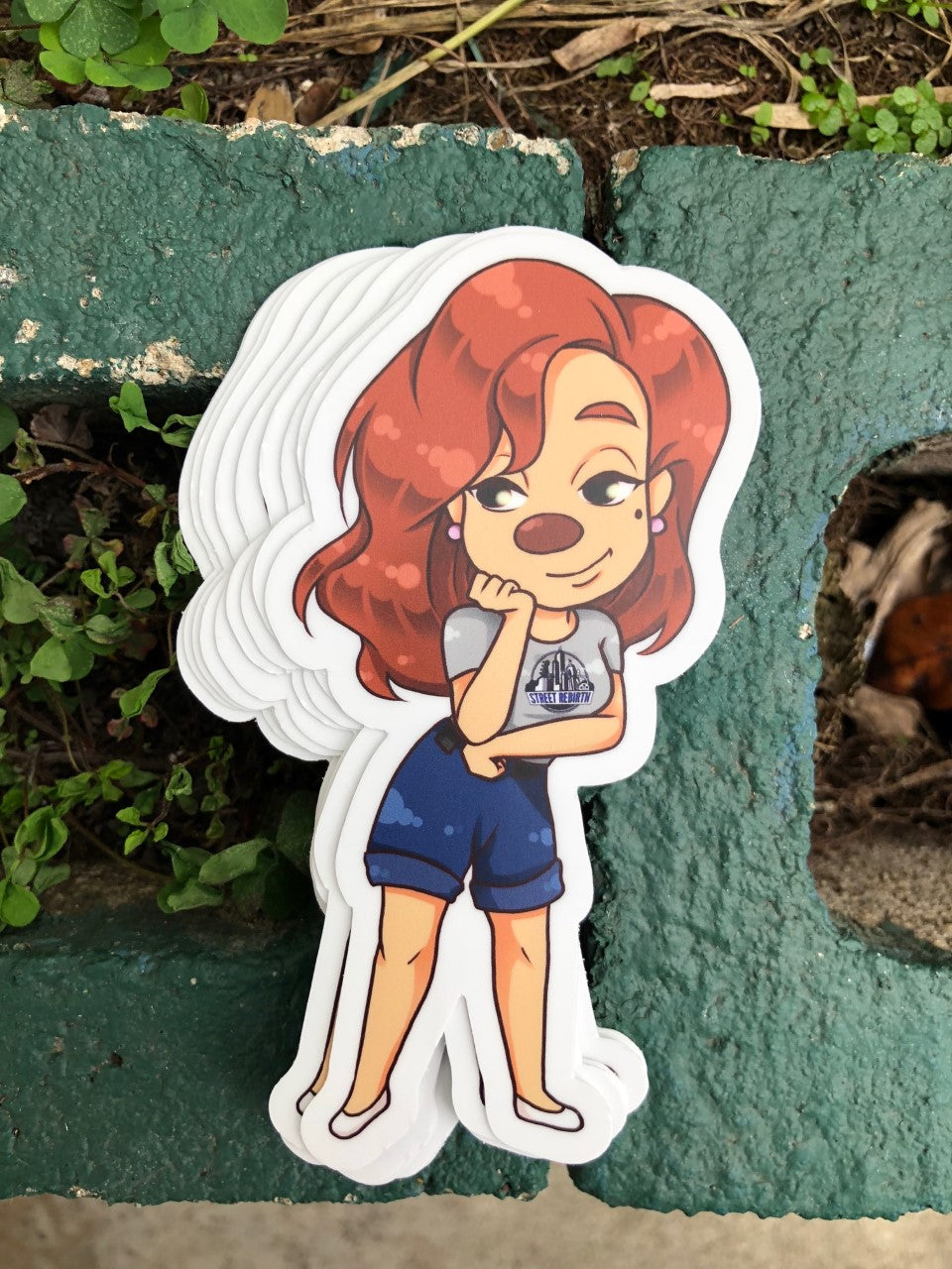 Roxanne in Street Rebirth Hoodie Vinyl Sticker – Bold Disney-Inspired Design