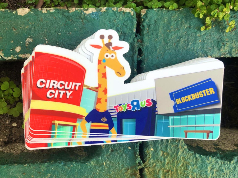 Waterproof vinyl sticker featuring an original colorful illustration