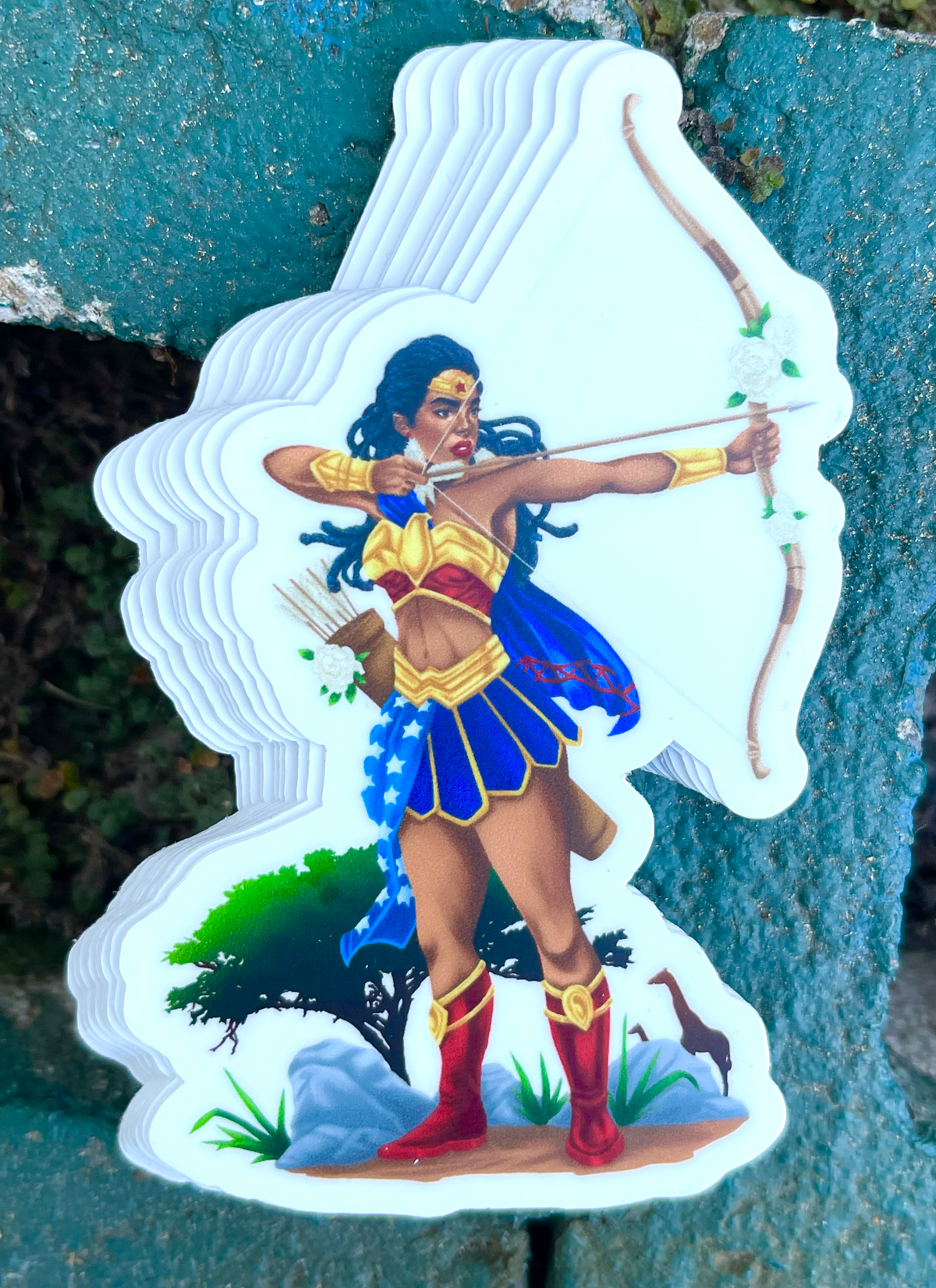 Urban Amazon Wonder Woman Vinyl Sticker – Fierce and Empowered