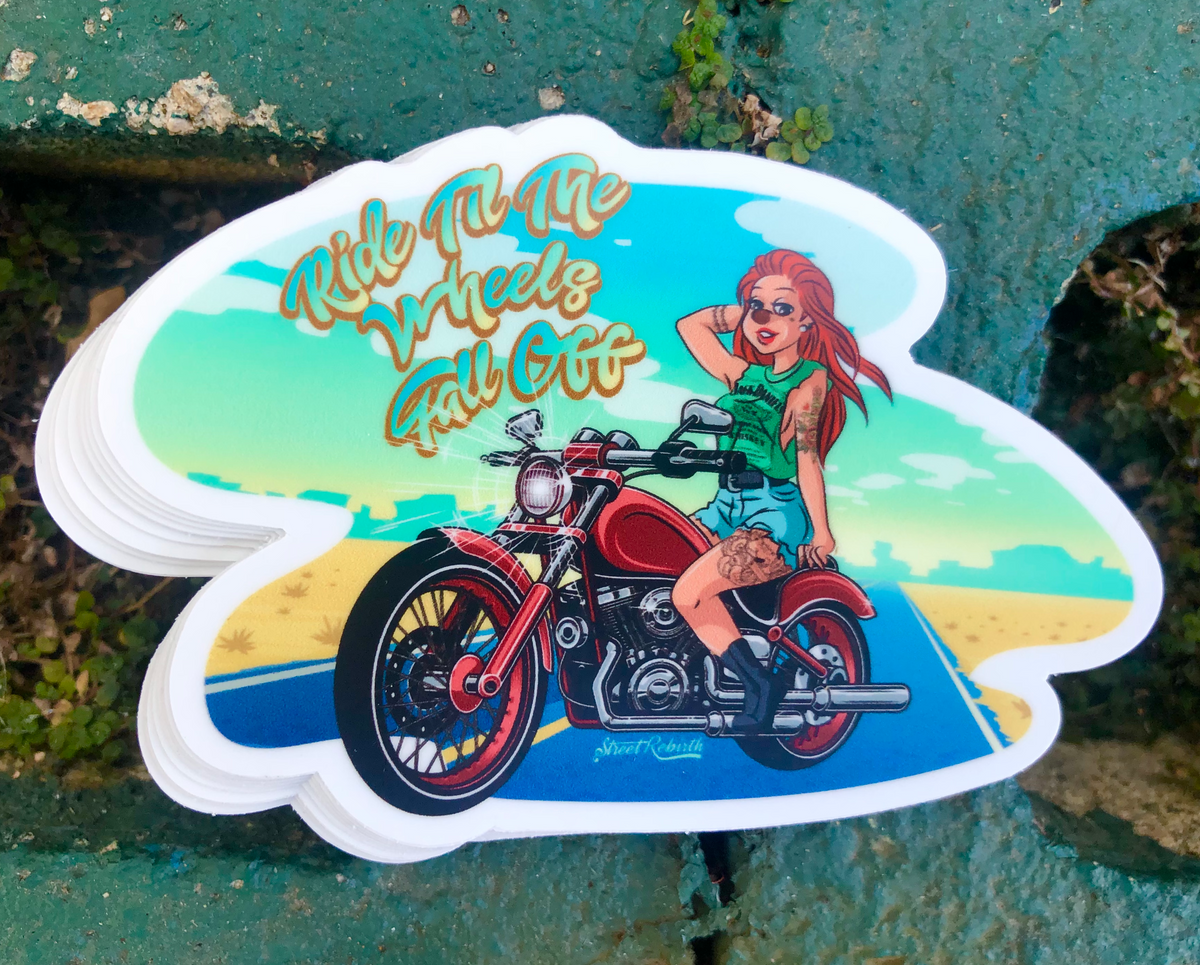 1 Roxanne Cousin Til The Wheels Fall Off Sticker – One 4 Inch Water Proof Vinyl Sticker – For Hydro Flask, Skateboard, Laptop, Planner, Car, Collecting, Gifting