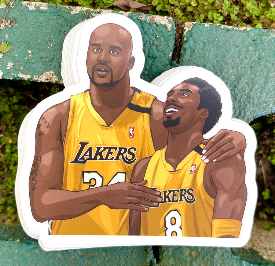 Waterproof vinyl sticker featuring an original colorful illustration